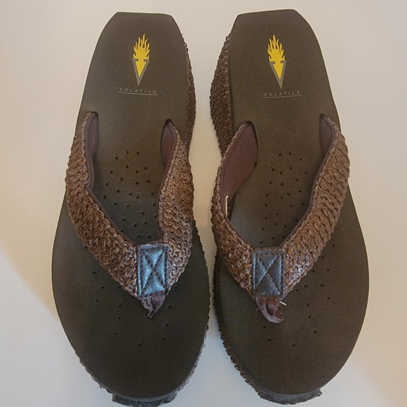 🟡VOLATILE Island Platform Wedge Sandals (8 Womens, Brown) - Picture 4 of 11